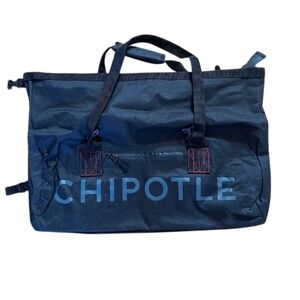 Chipotle‎ Laptop Messenger Bag Black Nylon Work Shoulder Bag Logo